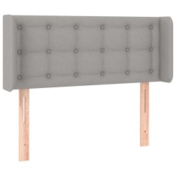 vidaXL Kopfteil mit Ohren Hellgrau 83x16x78/88 cm Stoff