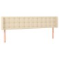vidaXL Kopfteil mit Ohren Creme 163x16x78/88 cm Stoff vidaXL Kopfteil mit Ohren Creme 163x16x78/88 cm Stoff