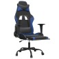 vidaXL Gaming-Stuhl mit Massage & Fußstütze Schwarz & Blau Kunstleder vidaXL Gaming-Stuhl mit Massage & Fußstütze Schwarz & Blau Kunstleder