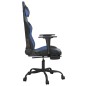 vidaXL Gaming-Stuhl mit Massage & Fußstütze Schwarz & Blau Kunstleder vidaXL Gaming-Stuhl mit Massage & Fußstütze Schwarz & Blau Kunstleder