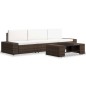 4-tlg. Garten-Lounge-Set Poly Rattan Braun 4-tlg. Garten-Lounge-Set Poly Rattan Braun