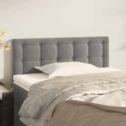 vidaXL Kopfteil Hellgrau 100x5x78/88 cm Samt