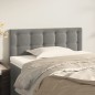vidaXL Kopfteil Hellgrau 100x5x78/88 cm Samt
