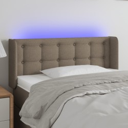 vidaXL LED Kopfteil Taupe 93x16x78/88 cm Stoff