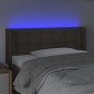 vidaXL LED Kopfteil Taupe 93x16x78/88 cm Stoff