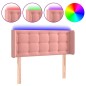 vidaXL LED Kopfteil Rosa 93x16x78/88 cm Samt vidaXL LED Kopfteil Rosa 93x16x78/88 cm Samt