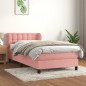 vidaXL Boxspringbett mit Matratze Rosa 90x200 cm Samt vidaXL Boxspringbett mit Matratze Rosa 90x200 cm Samt