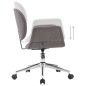 Drehbare Esszimmerstühle 6 Stk. Grau Stoff Drehbare Esszimmerstühle 6 Stk. Grau Stoff