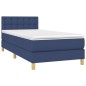 vidaXL Boxspringbett mit Matratze & LED Blau 90x200 cm Stoff vidaXL Boxspringbett mit Matratze & LED Blau 90x200 cm Stoff