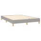 vidaXL Boxspringbett mit Matratze Hellgrau 140x200 cm Stoff vidaXL Boxspringbett mit Matratze Hellgrau 140x200 cm Stoff