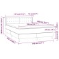vidaXL Boxspringbett mit Matratze Hellgrau 140x200 cm Stoff vidaXL Boxspringbett mit Matratze Hellgrau 140x200 cm Stoff