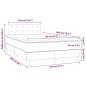 vidaXL Boxspringbett mit Matratze & LED Hellgrau 120x200 cm Samt vidaXL Boxspringbett mit Matratze & LED Hellgrau 120x200 cm Samt