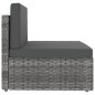 5-tlg. Garten-Lounge-Set Poly Rattan Grau 5-tlg. Garten-Lounge-Set Poly Rattan Grau