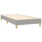 vidaXL Boxspringbett mit Matratze Hellgrau 80x200 cm Stoff vidaXL Boxspringbett mit Matratze Hellgrau 80x200 cm Stoff