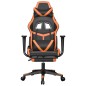 vidaXL Gaming-Stuhl mit Fußstütze Schwarz und Orange Kunstleder vidaXL Gaming-Stuhl mit Fußstütze Schwarz und Orange Kunstleder