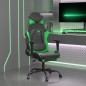 vidaXL Gaming-Stuhl mit Fußstütze Schwarz und Grün Kunstleder vidaXL Gaming-Stuhl mit Fußstütze Schwarz und Grün Kunstleder