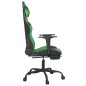 vidaXL Gaming-Stuhl mit Fußstütze Schwarz und Grün Kunstleder vidaXL Gaming-Stuhl mit Fußstütze Schwarz und Grün Kunstleder