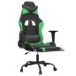 vidaXL Gaming-Stuhl mit Fußstütze Schwarz und Grün Kunstleder vidaXL Gaming-Stuhl mit Fußstütze Schwarz und Grün Kunstleder