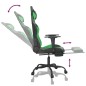 vidaXL Gaming-Stuhl mit Fußstütze Schwarz und Grün Kunstleder vidaXL Gaming-Stuhl mit Fußstütze Schwarz und Grün Kunstleder