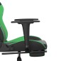 vidaXL Gaming-Stuhl mit Fußstütze Schwarz und Grün Kunstleder vidaXL Gaming-Stuhl mit Fußstütze Schwarz und Grün Kunstleder