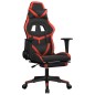 vidaXL Gaming-Stuhl mit Fußstütze Schwarz und Rot Kunstleder vidaXL Gaming-Stuhl mit Fußstütze Schwarz und Rot Kunstleder
