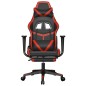 vidaXL Gaming-Stuhl mit Fußstütze Schwarz und Rot Kunstleder vidaXL Gaming-Stuhl mit Fußstütze Schwarz und Rot Kunstleder