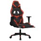 vidaXL Gaming-Stuhl mit Fußstütze Schwarz und Rot Kunstleder vidaXL Gaming-Stuhl mit Fußstütze Schwarz und Rot Kunstleder