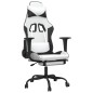 vidaXL Gaming-Stuhl mit Fußstütze Weiß und Schwarz Kunstleder vidaXL Gaming-Stuhl mit Fußstütze Weiß und Schwarz Kunstleder