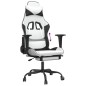 vidaXL Gaming-Stuhl mit Fußstütze Weiß und Schwarz Kunstleder vidaXL Gaming-Stuhl mit Fußstütze Weiß und Schwarz Kunstleder