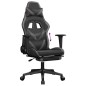 vidaXL Gaming-Stuhl mit Fußstütze Schwarz und Grau Kunstleder vidaXL Gaming-Stuhl mit Fußstütze Schwarz und Grau Kunstleder