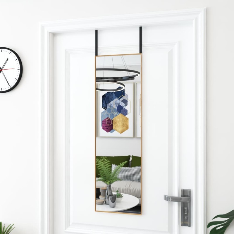 vidaXL Türspiegel Golden 30x100 cm Glas und Aluminium vidaXL Türspiegel Golden 30x100 cm Glas und Aluminium