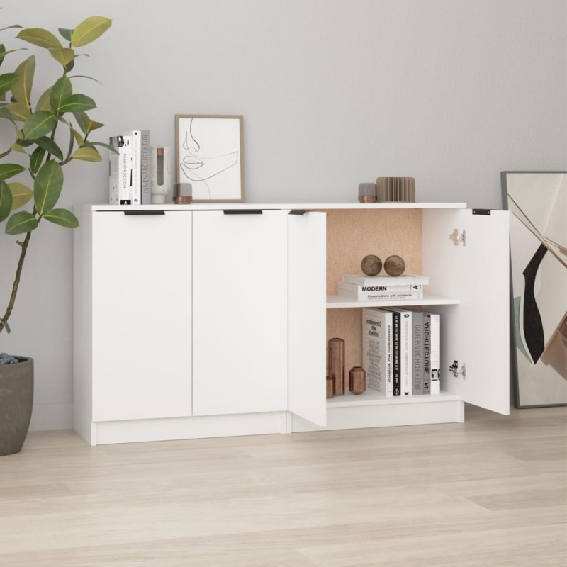 vidaXL Sideboards 2 Stk. Weiß 60x30x70 cm Holzwerkstoff vidaXL Sideboards 2 Stk. Weiß 60x30x70 cm Holzwerkstoff