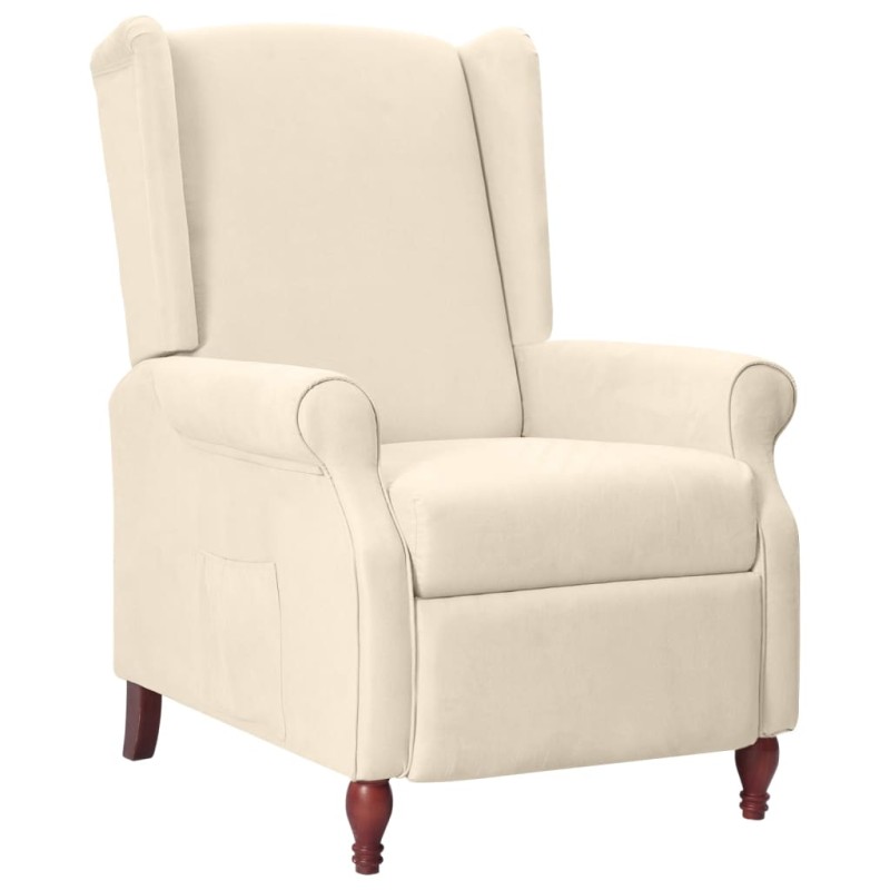 vidaXL Ruhesessel Creme Stoff vidaXL Ruhesessel Creme Stoff