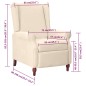 vidaXL Ruhesessel Creme Stoff vidaXL Ruhesessel Creme Stoff