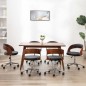 Drehbare Esszimmerstühle 6 Stk. Schwarz Bugholz und Kunstleder Drehbare Esszimmerstühle 6 Stk. Schwarz Bugholz und Kunstleder