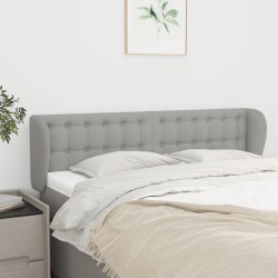vidaXL Kopfteil mit Ohren Hellgrau 147x23x78/88 cm Stoff