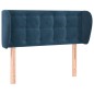 vidaXL Kopfteil mit Ohren Dunkelblau 93x23x78/88 cm Samt