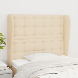 vidaXL Kopfteil mit Ohren Creme 83x23x118/128 cm Stoff