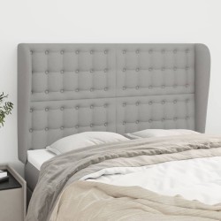 vidaXL Kopfteil mit Ohren Hellgrau 147x23x118/128 cm Stoff