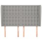 vidaXL Kopfteil mit Ohren Hellgrau 147x23x118/128 cm Stoff