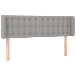 vidaXL Kopfteil mit Ohren Hellgrau 147x16x78/88 cm Stoff