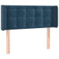 vidaXL Kopfteil mit Ohren Dunkelblau 93x16x78/88 cm Samt