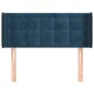 vidaXL Kopfteil mit Ohren Dunkelblau 93x16x78/88 cm Samt