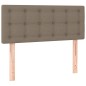 vidaXL Boxspringbett mit Matratze Taupe 90x200 cm Stoff vidaXL Boxspringbett mit Matratze Taupe 90x200 cm Stoff