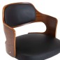 Drehbare Esszimmerstühle 2 Stk. Schwarz Bugholz und Kunstleder Drehbare Esszimmerstühle 2 Stk. Schwarz Bugholz und Kunstleder