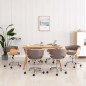 Drehbare Esszimmerstühle 6 Stk. Taupe Stoff Drehbare Esszimmerstühle 6 Stk. Taupe Stoff