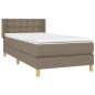 vidaXL Boxspringbett mit Matratze Taupe 90x200 cm Stoff vidaXL Boxspringbett mit Matratze Taupe 90x200 cm Stoff