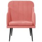 vidaXL Sessel Rosa 63x76x80 cm Samt vidaXL Sessel Rosa 63x76x80 cm Samt