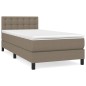 vidaXL Boxspringbett mit Matratze Taupe 90x200 cm Stoff vidaXL Boxspringbett mit Matratze Taupe 90x200 cm Stoff