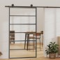 vidaXL Schiebetür mit Beschlag ESG-Glas & Aluminium 102x205 cm vidaXL Schiebetür mit Beschlag ESG-Glas & Aluminium 102x205 cm